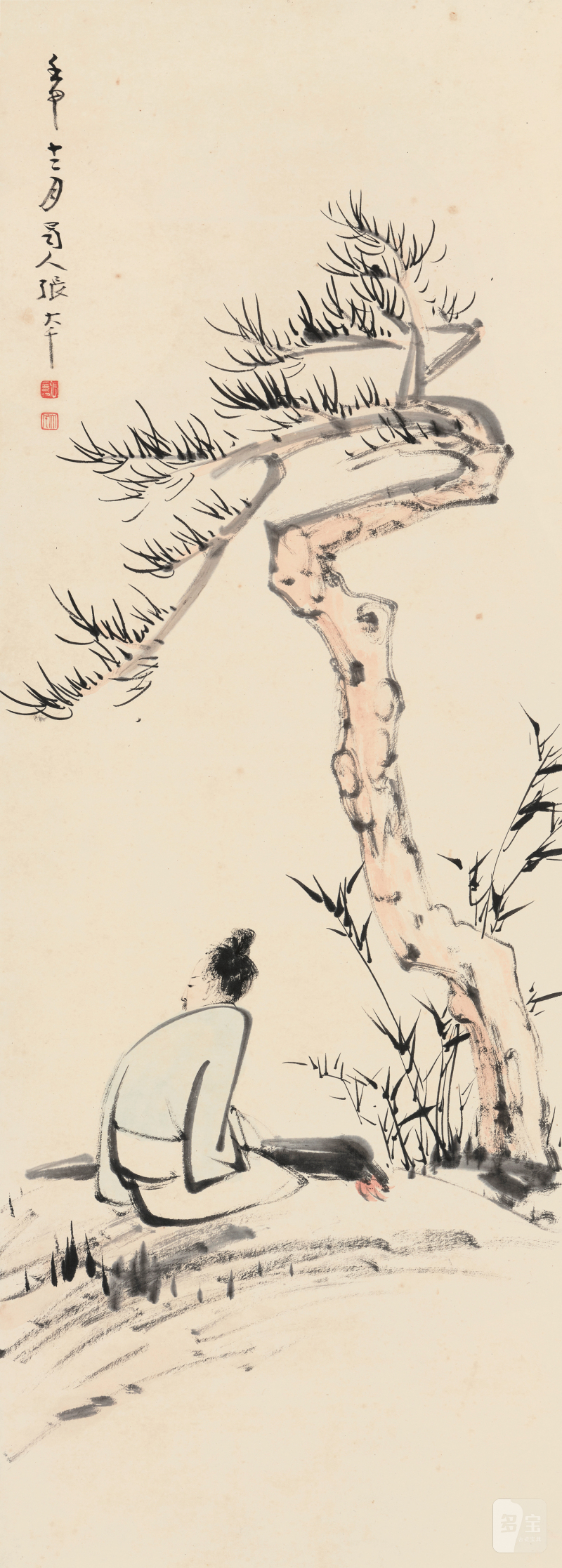 张大千 1899-1983 松下高仕 - 图2